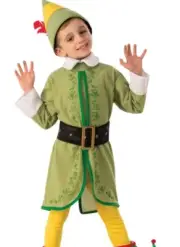 Buddy Elf Costume 3 PC Christmas Halloween Soft Kids SM Soft Holiday Dress Up