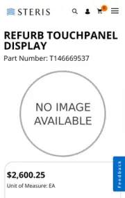 Steris Evolution T146669537 Touch Panel Display