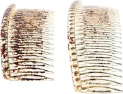 FRCOLOR 2pcs Minimalist Hair Combs for Women Nonslip French Combs for Fine Thin Hair for Styles for Adults
