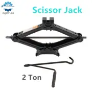 Scissor Jack Van Car Wind Up Tyre Lift Chrome Crank Handle Emergency Tool 2T