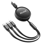 Multi Charging Cable 3 in 1 Retractable USB Fast Charger Cord for iPhone/Samsung