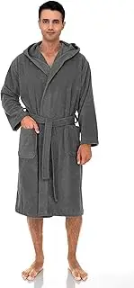 [TowelSelections] Men's Robe, Turkish Cotton Hooded Terry Bathrobe, Made in Turkey
