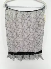 Vintage Spenser Jeremy. Sz 8 Silk Tiered Lined Skirt Floral Chiffon