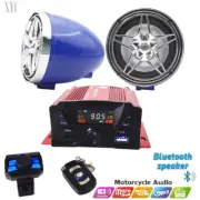 @12V Motorcycle Bluetooth Anti-Theft Speakers USB Audio FM Radio System Stereo