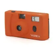 YASHICA MF-1 Snapshot Art Toy Camera 35mm Film Orange Color 31 Wide Lens Manual