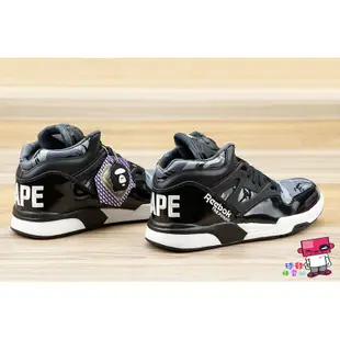 球鞋補習班 REEBOK x AAPE PUMP OMNI LITE 漆皮 猿猴 黑白 迷彩 聯名 M47402