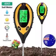 4 in 1 Soil PH Tester Moisture Sunlight Light Test Meter for Garden Plant Lawns.