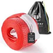 Tow Strap Heavy Duty 20 ft 85000 lbs - Recovery Tow Rope 6 m 42 Tons for Truc...
