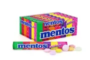 Mentos Chewy Mint Candy Roll, Rainbow, Non Melting, Party, 14 Pieces Pack of 15