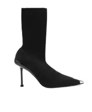 Alexander McQueen Slash Pointed-Toe Ankle Boots 36,37.5,38.5,37,38,39,40,41 Black