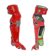 All-Star MVP-PRO Adult 16.5-17.5 Inch Baseball Catcher's Leg Guards - Scarlet