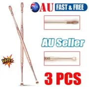 3Pcs Dual Head Spring Ear Cleaner Stainless Steel Cleaning Ear Wax Removal KiRO