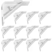 Plastic Corner Triangle Brackets For Cabinet Countertops Furniture Support 12pcs