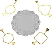 DIYEAH 1 Set Wax Seal Stamp Mold Kit with Flower Shape Metal Wax Seal Molds and Silicone Mat for Unique Letter Sealing and Crafting for Invitations and Packaging