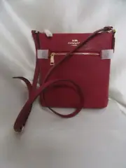 WOMEN`S COACH MINI FILE CROSSBODY HANDBAG BRAND NEW RED