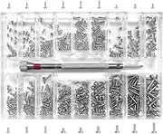 Micro Screws Set, 18 Kind Mini Metric Assortment Screw Kit with Screwdriver for Eyeglass, Watches, Phone, Laptop Repair (Phillips Head)