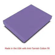 100 Purple Matte Cotton Filled Jewelry Packaging Gift Boxes 5 3/8" x 3 7/8" x 1"