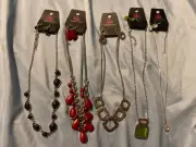 paparazzi lot of 5 necklaces And Matching Earrings