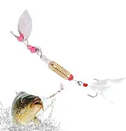 Spinner Baits for Bass Fishing - Sequin Lure Jig Feather Treble Hook - Fishing Accessories, Swimbaits Long-Distance Casting Tools for Bass, Trout, Salmon, Pike, Walleye
