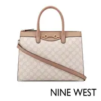 在飛比找PChome24h購物優惠-NINE WEST ELLENA 方型托特包-LOGO粉(5