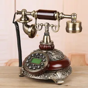 TQJ歐式客廳復古插線電話機家居裝飾品擺件工藝固定電話婚慶禮品