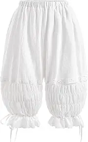 [LTAKK] Women Bloomers Ruffle Lace Pumpkin Shorts Victorian Steampunk Shorts Pantaloons