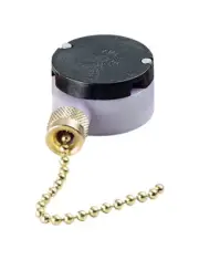 Gardner Bender GSW-33 2 Speed Brass SPDT On/Off Variable Pull Chain Switch