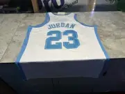 NWT Mitchell & Ness Michael Jordan #23 North Carolina Jersey White Large