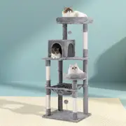 i.Pet Cat Tree 143cm Tower Scratching Post Scratcher Condo House Grey