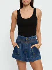 Tallulah Scoop Tank - Black