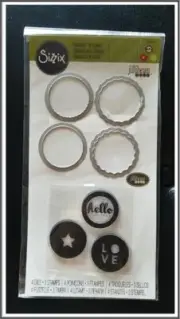 Jillibean Soup Framelits dies with Stamps Set CIRCLE WORDS New