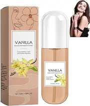 Vanilla Perfume, Vanilla Hair and Body Fragrance Spray, Long-Lasting Fragrance, Natural Concentrate Scented Skin Spray Infused Serum Oil, Women’ s Body Mist, Travel Size (1pcs)