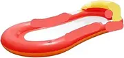 Swimming Ring Outdoor Inflatable Foldable Back Floating Row Swimming Pool Water Hammock Air Mattress Sleeping Bed Beach Sport Lounger Chair(SSDC Blue) LWX
