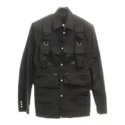 PRADA 24SS Multi pocket cotton shirt jacket black UGI267 SAAO 1XV2