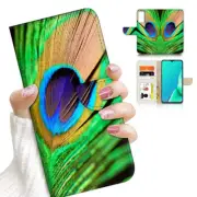 ( For Vivo Y01 ) Wallet Flip Case Cover AJ23894 Peacock Feather
