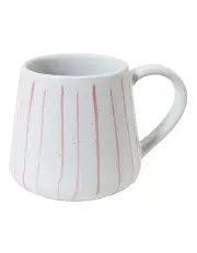 [Robert Gordon] Mediterranean Hand Painted Party Thin Striped Mug in Coral