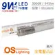 [喜萬年]OSRAM歐司朗 明亮 LED 9W 3000K 黃光 全電壓 T8日光燈管 雙端燈管_OS520076