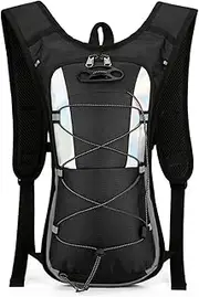 Hydration Pack Backpack, Ultra Lightweight Waterproof Hydration Bag for Bikers with Reflective Straps for Hiking, Insulated Suitable Cycling, Running, Rock Climbing and Other Outdoor Activities, black