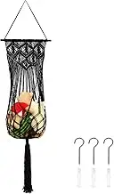 Toy Hammock, Wall Hanging Toy Hammock Net Space Saving Stuffed Toy Hammock Handmade Toy Net Corner for Soft Toys and Teddy Bears (Black)