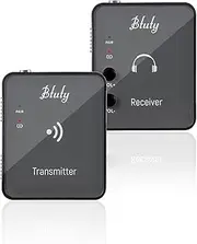 2.4GHz Wirel Earphone Transmission System Rechargeable Transmitter and Receiver Mono/Stereo Switch 24bit/48KHz Lossl Digital Transmission Sound Quality for for Studio Band