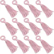 [COHEALI] Ring Tassel Pendant Handmade Silky Tassel Wallet Tassel Keychain Tassels for Crafting Small Tassel Decor Embellishments for Crafting Lucky Black Cotton Tassels Red Polyester