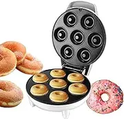Donut Maker, 1200W High Power Doughnut Maker, Donas Maker Makes 7 Doughnuts, Waffle Maker for Kid-Friendly Breakfast, Snacks, Desserts, Portable Non-Stick Doghnuts Maker Machine