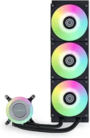 LIANLI Galahad II LITE 360 RGB Black CPU Cooler, 1.1 inches (28 mm), Equipped with RGB Fan, Compatible with LGA1700, LGA1851, AM4, AM5, 14.2 inches (360 mm) Radiator, 1.1 inch (27 mm) Thick,