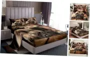 Cute Puppy Bed Sheet Set Size, Pug Soft Print Fitted Sheet Queen Multi 68