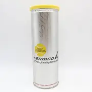 Vintage Seamco Championship Tennis Ball Metal Can w/ 3 Balls Pull Back Lid - NOS