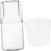 iplusmile 1set Glass Jug Lid Water Jug Filter Bedside Desktop Carafe Beverage Glass Bottles