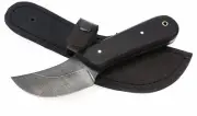 Skinning knife Damascus steel all-metal wenge handle