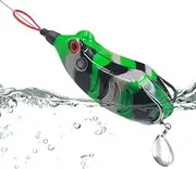 Frog Lure | Silicone Realistic Dynamic Frog Bait - Fish Supplies Tackle for Deep Sea Freshwater Saltwater Trout Walleye Pike Musky Boat