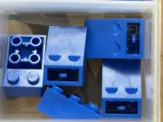 LEGO Parts - Blue Slope, Inverted 33 3 x 2 - No 3747b - QTY 5
