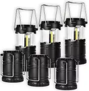 6-PK Collapsible Camping Lantern - Battery Operated Super Bright Emergency Light